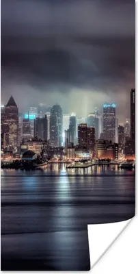Produktbild von MuchoWow® Poster New York - Amerika - Skyline 60x120 cm - Wandschmuck
