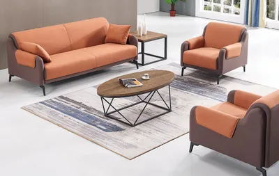 Zdjęcie produktu dla Sofa kanapa tapicerowana tkaniną kanapa tapicerowana zestaw 3+1+1 miejsc siedzących meble biurowe
