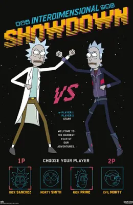 Image de Rick and Morty Poster Interdimensional Showdown 61 x 91,5 cm