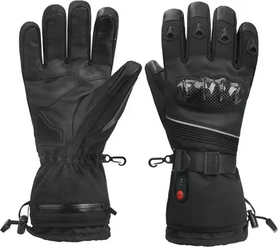 Produktbild von Elektrische beheizbare Handschuhe, 5000 mAh Akku, Winter Skihandschuhe, Touchscreen, Wind- und Wasserfest, 3-Stufen Temperatur, Outdoor & Sport