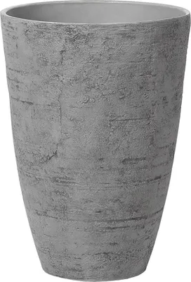 Obrázok produktu pre BELIANI Kvetináč sivý kamenná zmes 43 x 43 x 60 cm izbový a vonkajší do interiéru a exteriéru