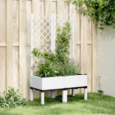 Obrázek produktu pro květináč s mříží bílý 80x40x142 cm PP