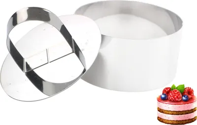 Produktbild von Tortenringe, Edelstahl Dessertringe Speisenringe Vorspeisenringe Ø 8 cm, Höhe 4 cm rund Backringe zum Kochen von Crumpets, Eiern, Gebäck, Mousse, Desserts