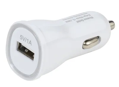 Productafbeelding van 12V/24V laadadapter met USB-poort, 1A, wit