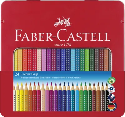 Immagine prodotto di Faber Castell FC-112423 Kleurpotlood Faber-Castell GRIP Metalen Etui A 24 Stuks