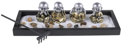 Immagine prodotto di lachineuse - Giardino zen giapponese. 4 Bonzen - Decorazioni zen - Mini giardino
