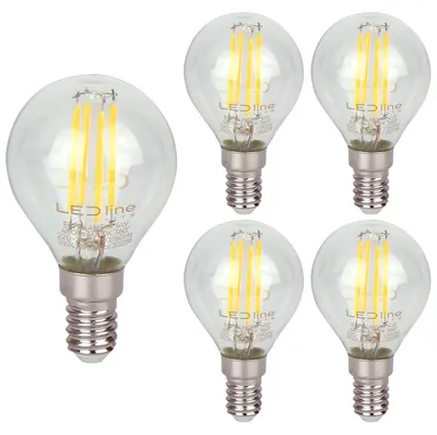 Produktbild von LED Line E14 LED-Lampe P45 4W 480lm 2700K warmweiß 5 Stück
