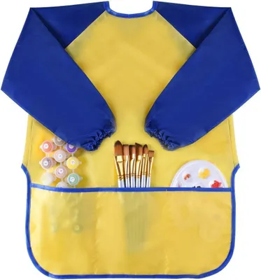 Produktbild von Malschürze, Nylon, wasserdicht, Malschürze mit Ärmeln für Kinder von 7 bis 12 Jahren, L