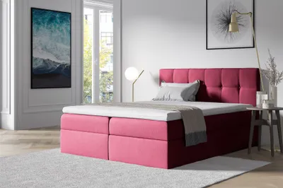 Produktbild von Boxspringbett Schlafzimmerbett BURGOS 200x200cm Rot