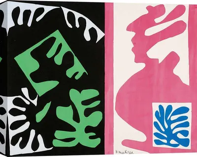 Produktbild von Kunstdruck auf Leinwand, Henri Matisse – Komposition, Schwarz und Rot, 1947 – 60x40 cm