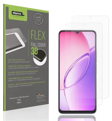 Produktbild von 2x Full Cover Schutzfolie matt für Vivo Y60m Panzerfolie Anti-Shock