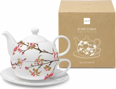 Image de PPD Fiori Rossi Tea4one Set, 3 pièces, tasse à thé, tasse, théière, théière, porcelaine, 450 ml, 163502532