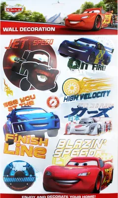 Produktbild von Disney 3D Wandtattoo Kinderzimmer Dekoration Wandsticker Wandaufkleber Cars