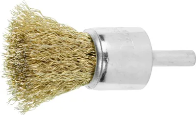 Image de Brosse métallique Lessmann, fil d'acier, laitonné 0,25 mm, type : 22X22