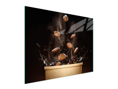 Obrázok produktu pre Sklenená doska na krájanie 52x40 káva