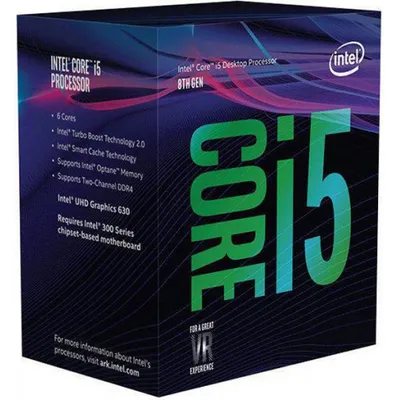 Produktbild von Intel Core i5-8600K, Intel® Core™ i5, LGA 1151 (Socket H4), 14 nm, Box, Intel, i5-8600K