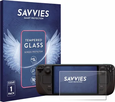 Produktbild von Savvies Schutzglas für Valve Steam Deck OLED Displayschutz 9H Glas klar transparent