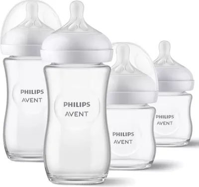 Produktbild von Philips Avent Glas-Flasche 4er Pack Natural Response 120ml