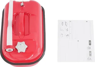 Immagine prodotto di Tanica portatile per benzina - Serbatoio carburante da 10 litri - Con tubo di riempimento - Adatta per auto, imbarcazioni, motociclette, attrezzature da giardino - Colore: rosso