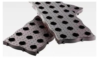 Produktbild von Garantia Maxi Beetplatten 5er Set, 700 x 240 x 25 mm - einfach und schnell verlegbar, trittsicher und flexibel