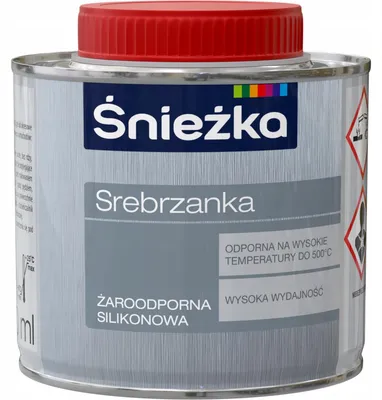 Obrázek produktu pro Silikonová žáruvzdorná barva na kov, stříbrná, do 500 °C, na výfuky, 0,2 l