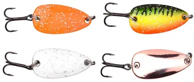 Produktbild von 4 Trout Master Leaf 3cm 5g - Blinker Set Forellenköder