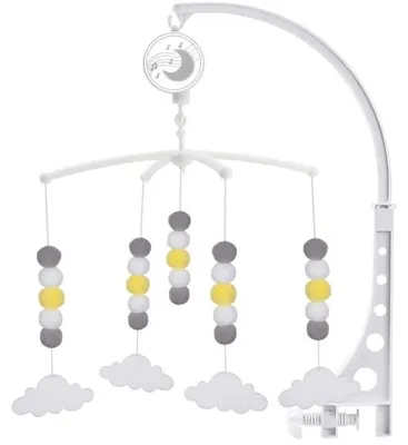 Produktbild von Sun Baby Pompons Babybett-Mobile mit Spieluhr