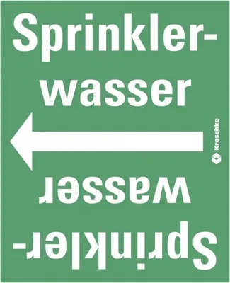 Produktbild von Dreifke® Rohrleitungsband Sprinklerwasser, praxisbewährt, ab Ø 50mm, grün/wei...