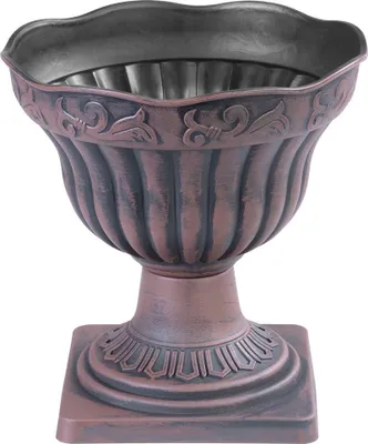 Zdjęcie produktu dla Doniczka Strend Pro Antique, ze spodkiem, 30x30 cm, kolor miedziany, efekt metaliczny
