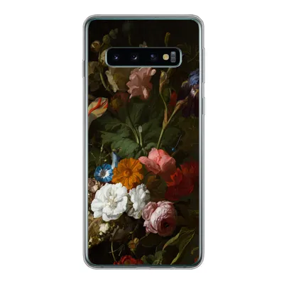 Produktbild von MuchoWow® Handyhülle Schutzhülle Hülle für Samsung Galaxy S10 Vase mit Blumen - Gemälde von Rachel Ruysch Silikon Softcase Handy Hülle - Handytasche