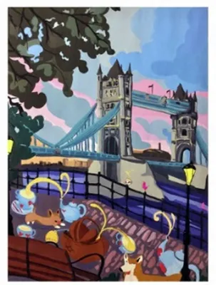 Productafbeelding van Diamantmozaïek, Tower Bridge, 30x40 cm, Creatieve diamanten