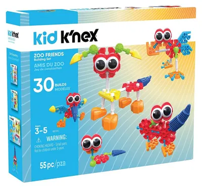 Image de K'NEX 34492 - Jeu de construction Zoo Friends, jeu de construction Parc Animalier Amis avec 55 pièces, jeu de construction pour 30 modèles différents, Kid K-Nex jeu de construction pour enfants de 3 à 5 ans