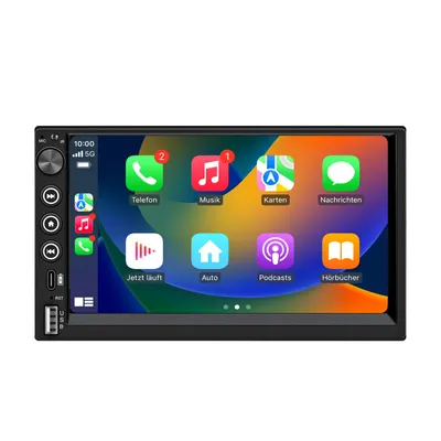 Immagine prodotto di 7 pollici universale Android Radio 2Din Carplay Auto Radio Bluetooth Built-in microfono RDS Type-C AUX RDS con telecamera posteriore