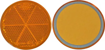Produktbild von 20 x Rückstrahler - Reflektor - Kleben - Ø  60 mm - Gelb - E-Prüfzeichen