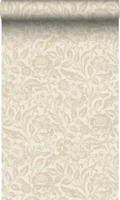 Produktbild von Origin Wallcoverings Tapete Blumen Creme-Beige 53 cm x 10.05 m