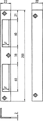 Produktbild von HTW Blech 22x22x200 abgerrs/ls verwendbar