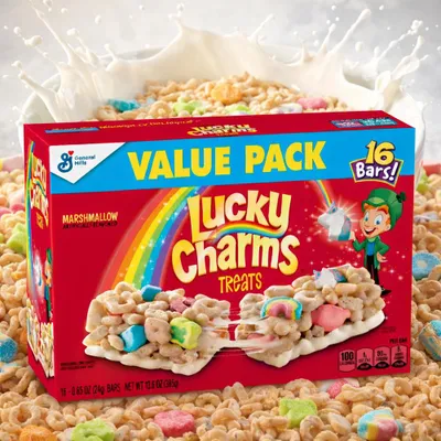 Immagine prodotto di Barrette di cereali Lucky Charms, confezione risparmio da 16 x 24 g