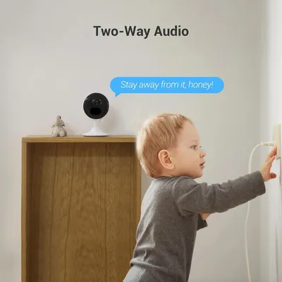Image de Caméra de surveillance intérieure - Caméra de surveillance Wi-Fi - Lot de 2 - Caméra pour bébé sans fil - avec application
