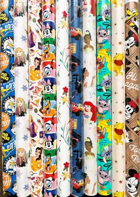 Produktbild von 10 Rollen Kinder Disney Geschenkpapier 200 x 70 cm Mädchen Jungen Geburtstag