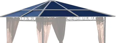 Produktbild von Ersatzdach für Hardtop Pavillon 3x3m Doppelstegplatten Polycarbonat Braun