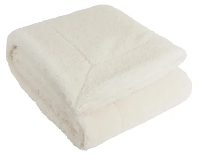 Produktbild von Yard Olann Shearling-Fleece-Überwurf – Ecru – 130 x 180 cm