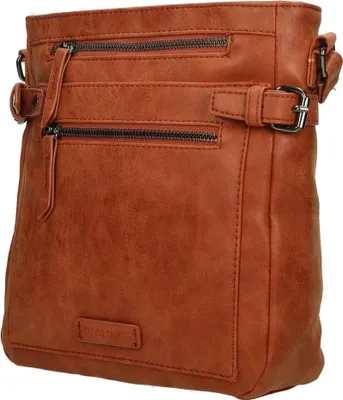 Produktbild von Große Damen Tasche Schultertasche Umhängetasche Crossover Bag Leder Optik Handtasche Rust