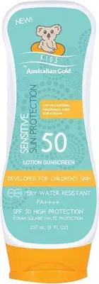 Obrázok produktu pre Australian Gold Sensitive Lotion Kids SPF50 Vysoká ochrana 237 ml