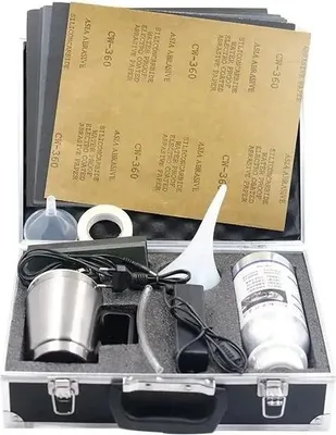 Produktbild von Scheinwerferbehandlungsset, Reparaturflüssigkeit, Werkzeugset, Mit Werkzeugkasten