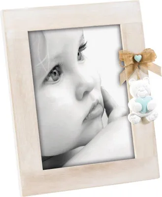 Image de MASCAGNI A957 Cadre pour photo de bébé, bleu, 10 x 10 cm