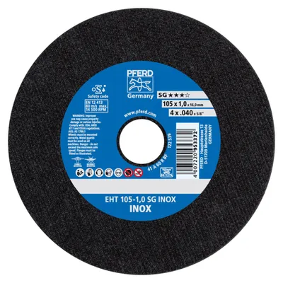 Produktbild von PFERD 61315113, Schneidedisk, Edelstahl, 10,5 cm, Jede Marke, Flache Mitte, 1,6 cm