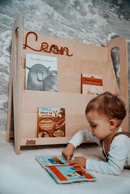 Produktbild von Bücherregal für Kinder SLIM S, Farbe: natur, Höhe: 80 cm, Montessori-Möbel, Kinderzimmermöbel