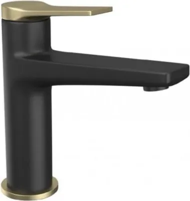 Image de Mitigeur lavabo ANDARE H : 13 cm-Chrome noir et bronze---Chrome noir et bronze