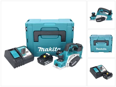 Produktbild von Makita DKP 180 RG1J Akku Hobel 18 V 82 mm + 1x Akku 6,0 Ah + Ladegerät + Makpac