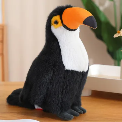 Zdjęcie produktu dla Pluszowa maskotka tukan – przytulanka, biała, 30 cm